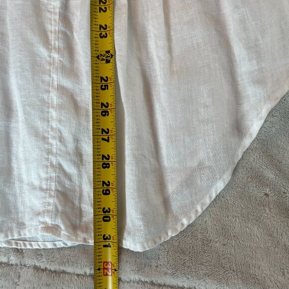 Territory Ahead Long White Linen Pintuck Button Up Tunic Womens Size S Lagenlook - Picture 11 of 11